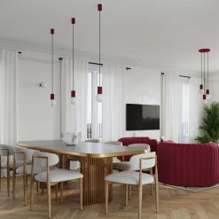 Lampa wisząca HALO 1 burgund (SL.1749) - Sollux Lighting