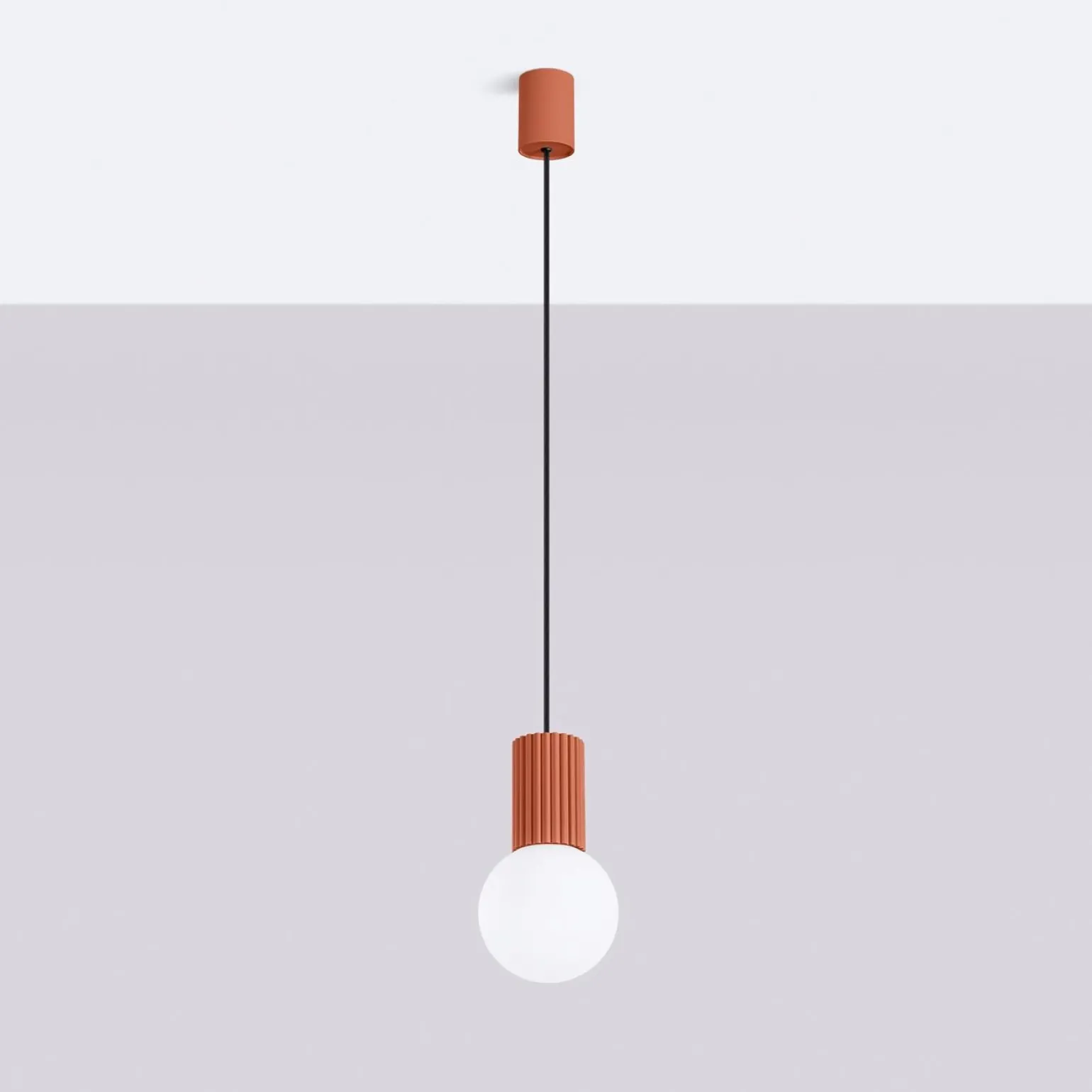 Lampa wisząca HALO 1 ochra czerwona (SL.1729) - Sollux Lighting