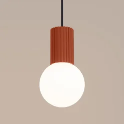 Lampa wisząca HALO 1 ochra czerwona (SL.1729) - Sollux Lighting