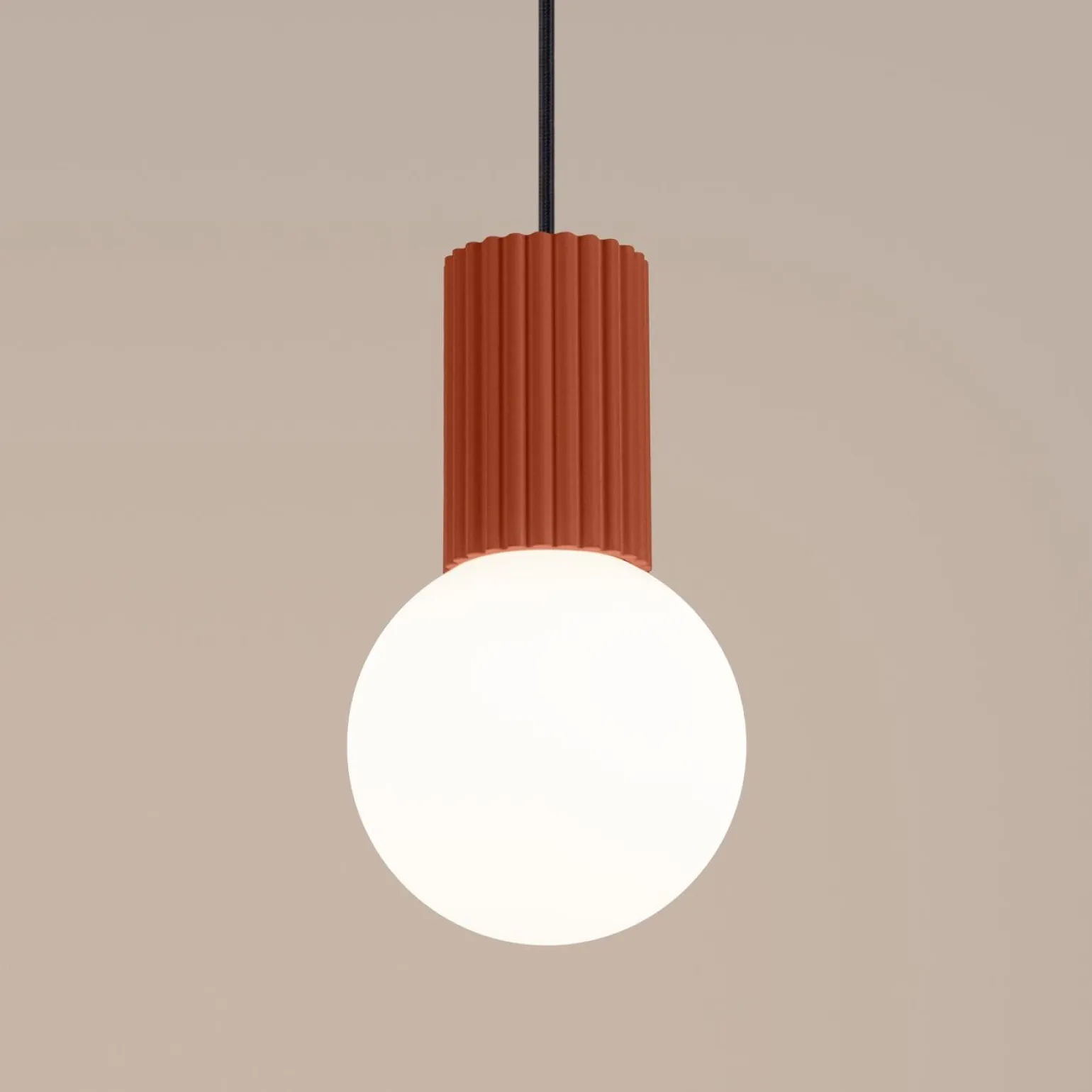 Lampa wisząca HALO 1 ochra czerwona (SL.1729) - Sollux Lighting