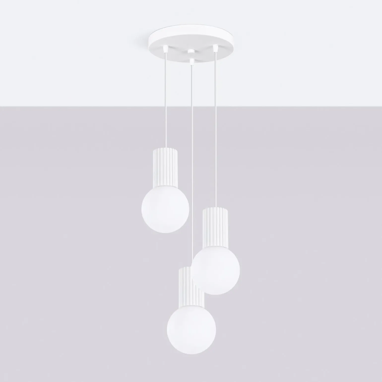 Lampa wisząca HALO 3P biała (SL.1710) - Sollux Lighting