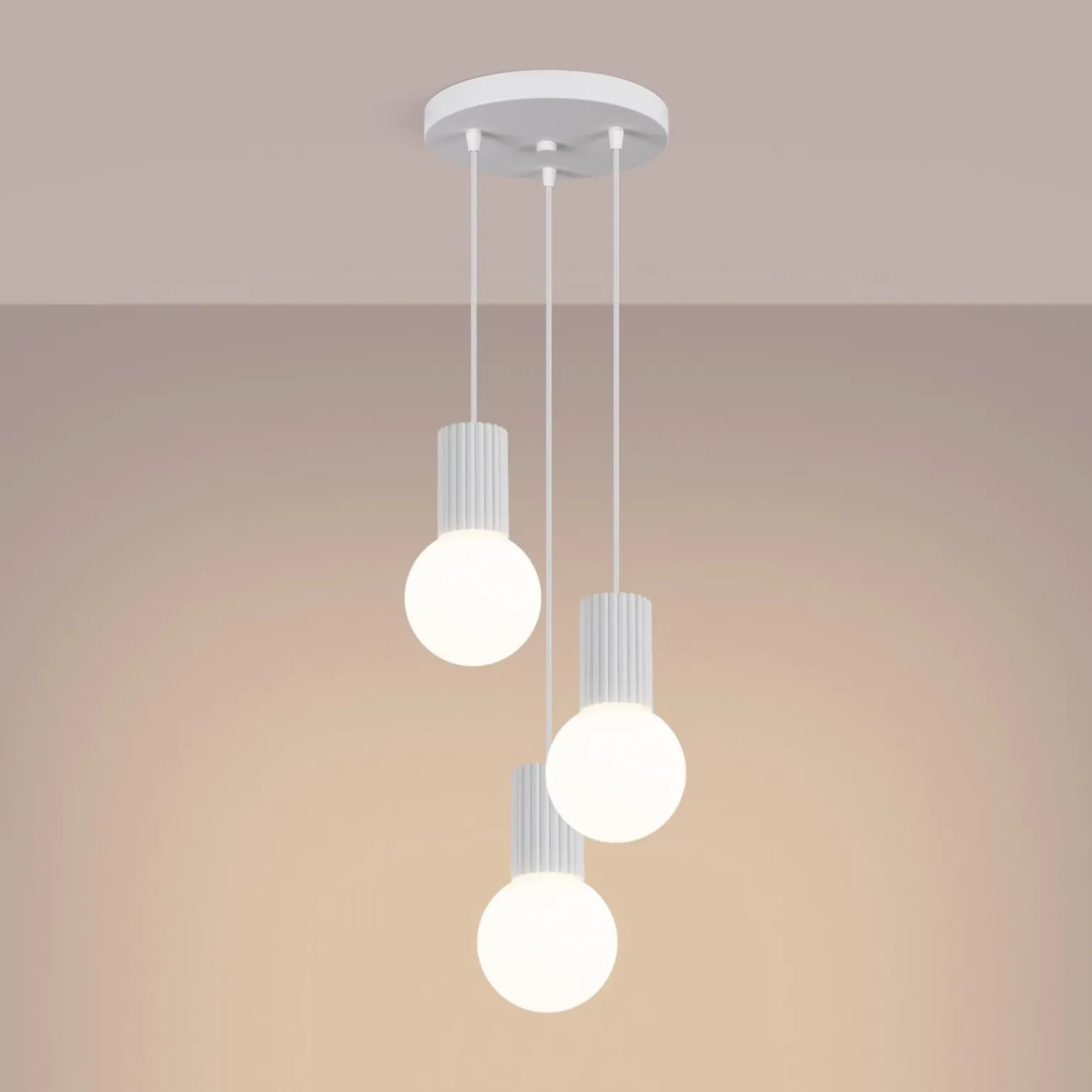 Lampa wisząca HALO 3P biała (SL.1710) - Sollux Lighting