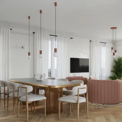 Lampa wisząca HALO 3P mocca (SL.1735) - Sollux Lighting