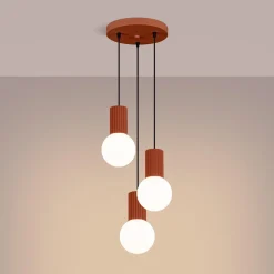 Lampa wisząca HALO 3P ochra czerwona (SL.1730) - Sollux Lighting