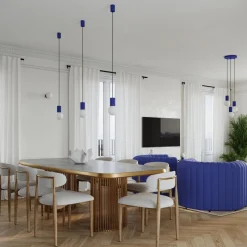 Lampa wisząca HALO 3P ultramaryna (SL.1740) - Sollux Lighting