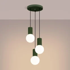 Lampa wisząca HALO 3P zielona oliwka (SL.1725) - Sollux Lighting