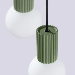 Lampa wisząca HALO 3P zielona oliwka (SL.1725) - Sollux Lighting