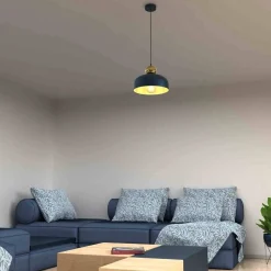 Lampa Wisząca HARALD GOLD/NAVY BLUE 1xE27 (MLP7695) - Milagro