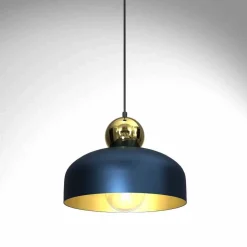Lampa Wisząca HARALD GOLD/NAVY BLUE 1xE27 (MLP7695) - Milagro