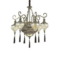 Lampa wisząca HAREM SP9 kol. brązowy (116006) Ideal Lux - żyrandol