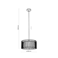Lampa wisząca HARMONY NATURE Ø 50 (4557) - TK Lighting