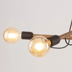 Lampa wisząca HELIX WOOD ORZECH 4 PŁ (4949) - TK Lighting