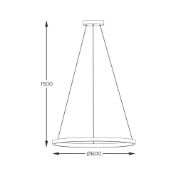 Lampa wisząca HORIK Ø 60 (PEN89424-60BK) - Zuma Line