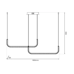 Lampa wisząca HORIZON 22W LED (ML1180) - Milagro