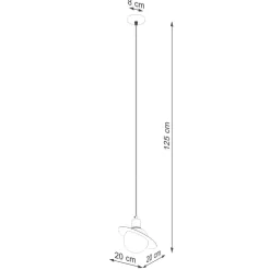 Lampa wisząca HYPERION 1 biały (SL.1356) - Sollux Lighting
