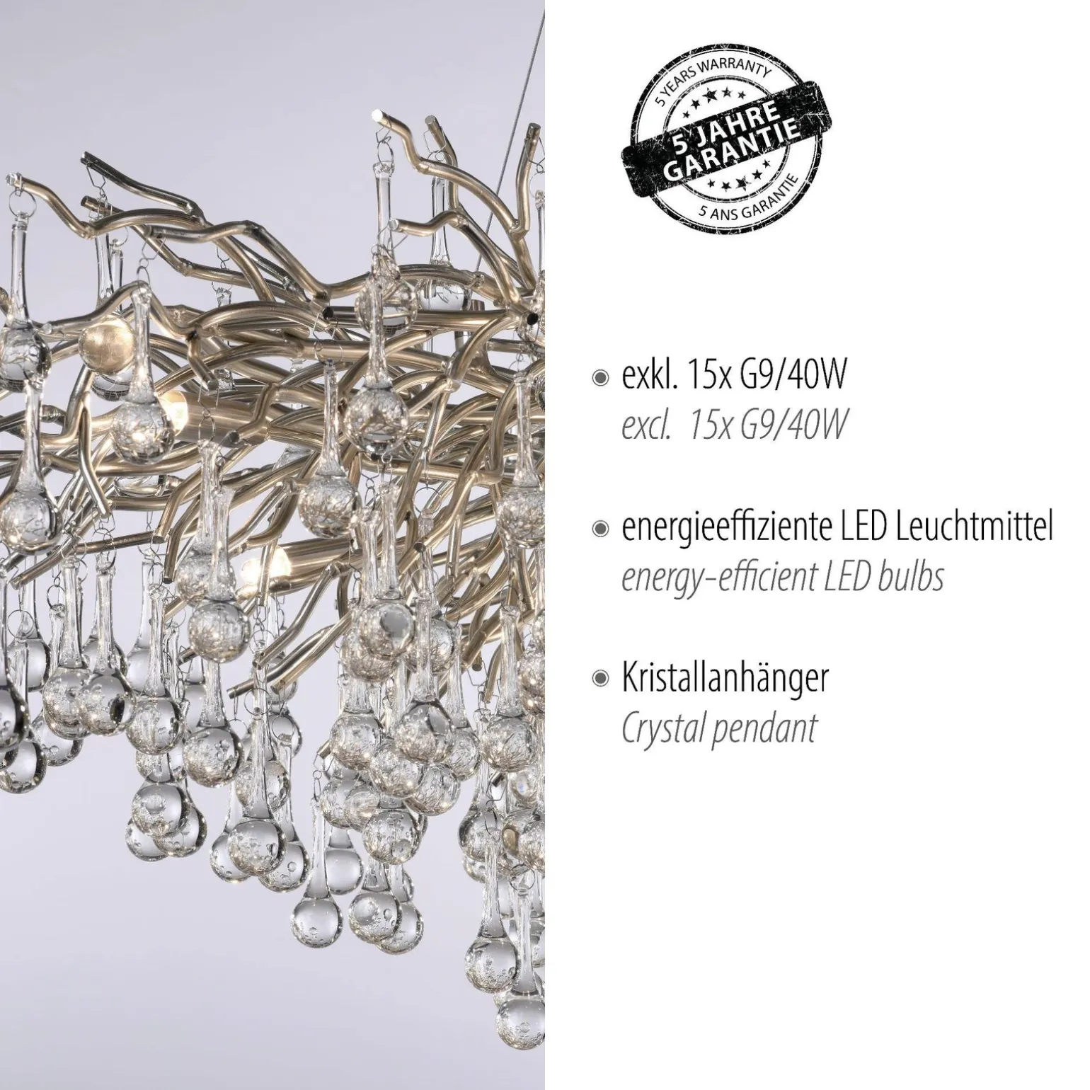 Lampa wisząca ICICLE (2031-55) - Paul Neuhaus