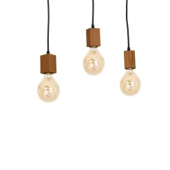 Lampa Wisząca JACK 3xE27 Dąb (MLP4357) - Milagro