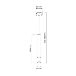 Lampa wisząca JOKER INOX 1 (MLP9673) - Milagro
