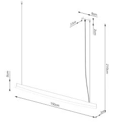 Lampa wisząca JORUN 150 biała LED 3000K (TH.474) - Thoro Lighting
