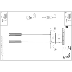 Lampa wisząca KARBON 2 biały (SL.1536) - Sollux Lighting