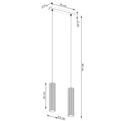 Lampa wisząca KARBON 2 biały (SL.1536) - Sollux Lighting