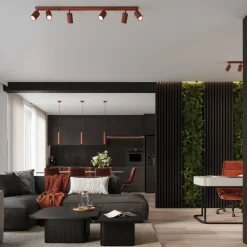 Lampa wisząca KARBON 2 ochra czerwona (SL.1631) - Sollux Lighting