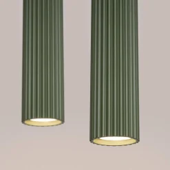Lampa wisząca KARBON 2 zielona oliwka (SL.1612) - Sollux Lighting