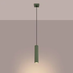 Lampa wisząca KARBON 1 zielony oliwkowy (SL.1611) - Sollux Lighting