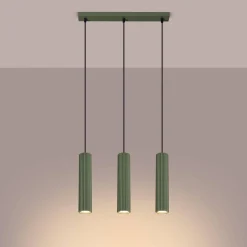 Lampa wisząca KARBON 3L zielona oliwka (SL.1613) - Sollux Lighting
