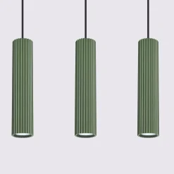 Lampa wisząca KARBON 3L zielona oliwka (SL.1613) - Sollux Lighting