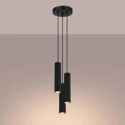Lampa wisząca KARBON 3P czarny (SL.1576) - Sollux Lighting