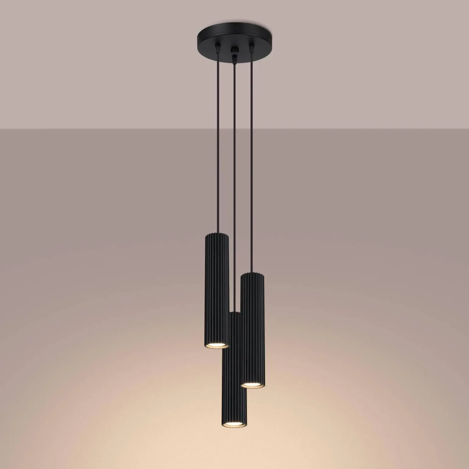 Lampa wisząca KARBON 3P czarny (SL.1576) - Sollux Lighting