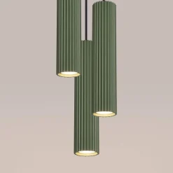Lampa wisząca KARBON 3P zielona oliwka (SL.1614) - Sollux Lighting