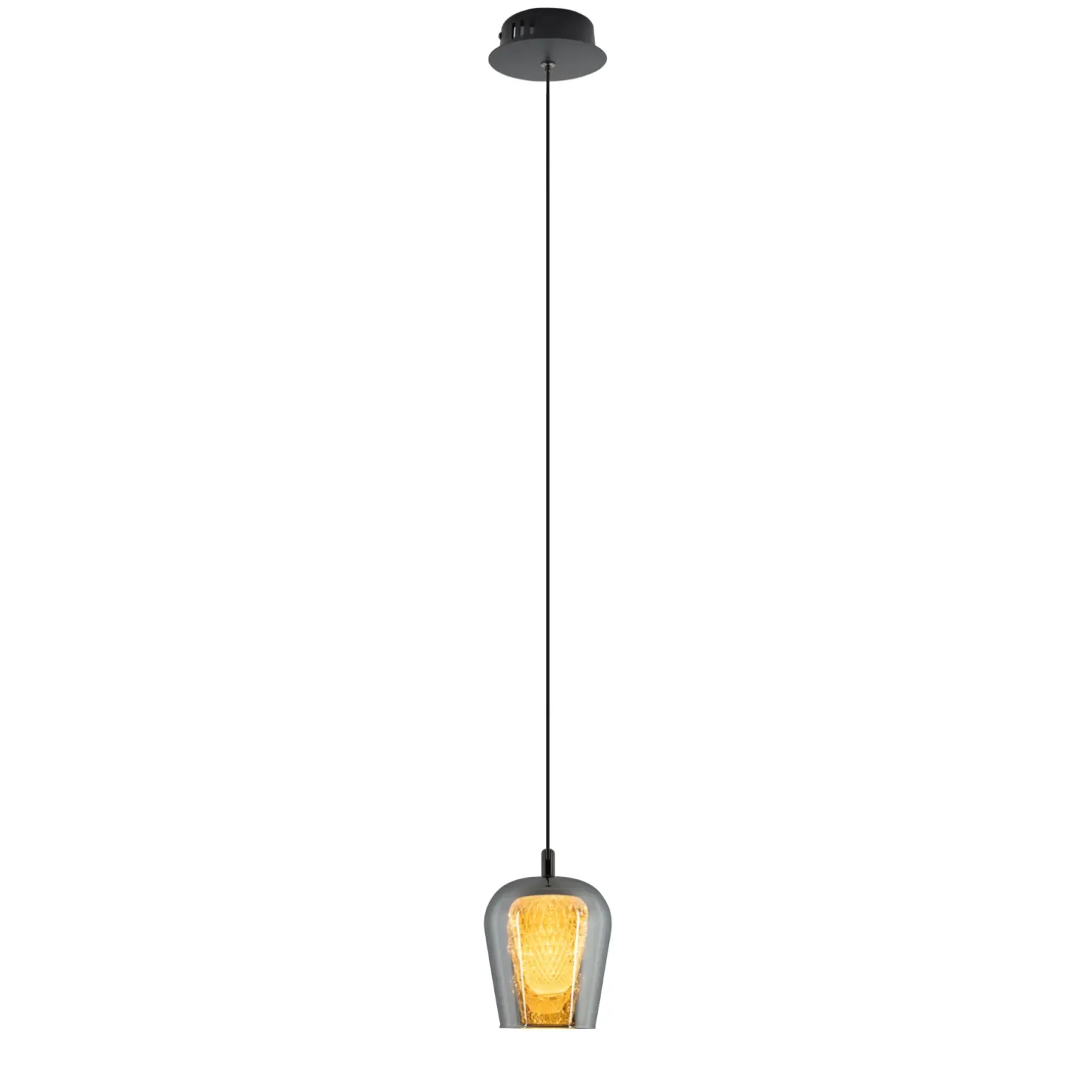Lampa Wisząca Keso 1 LED czarna (PL0141-1) - Yaskr