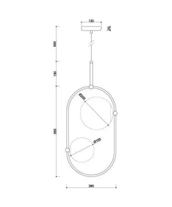 Lampa Wisząca KOBAN C Kol. Biały (KOC211P0) - Ummo