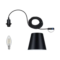 Lampa wisząca KOFIA Plug & Shine 2W 3000K IP44 E14 24V antracyt (PL93104) - PAULMANN