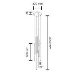 Lampa wisząca KOSAME (czarny) (7856) - Shilo