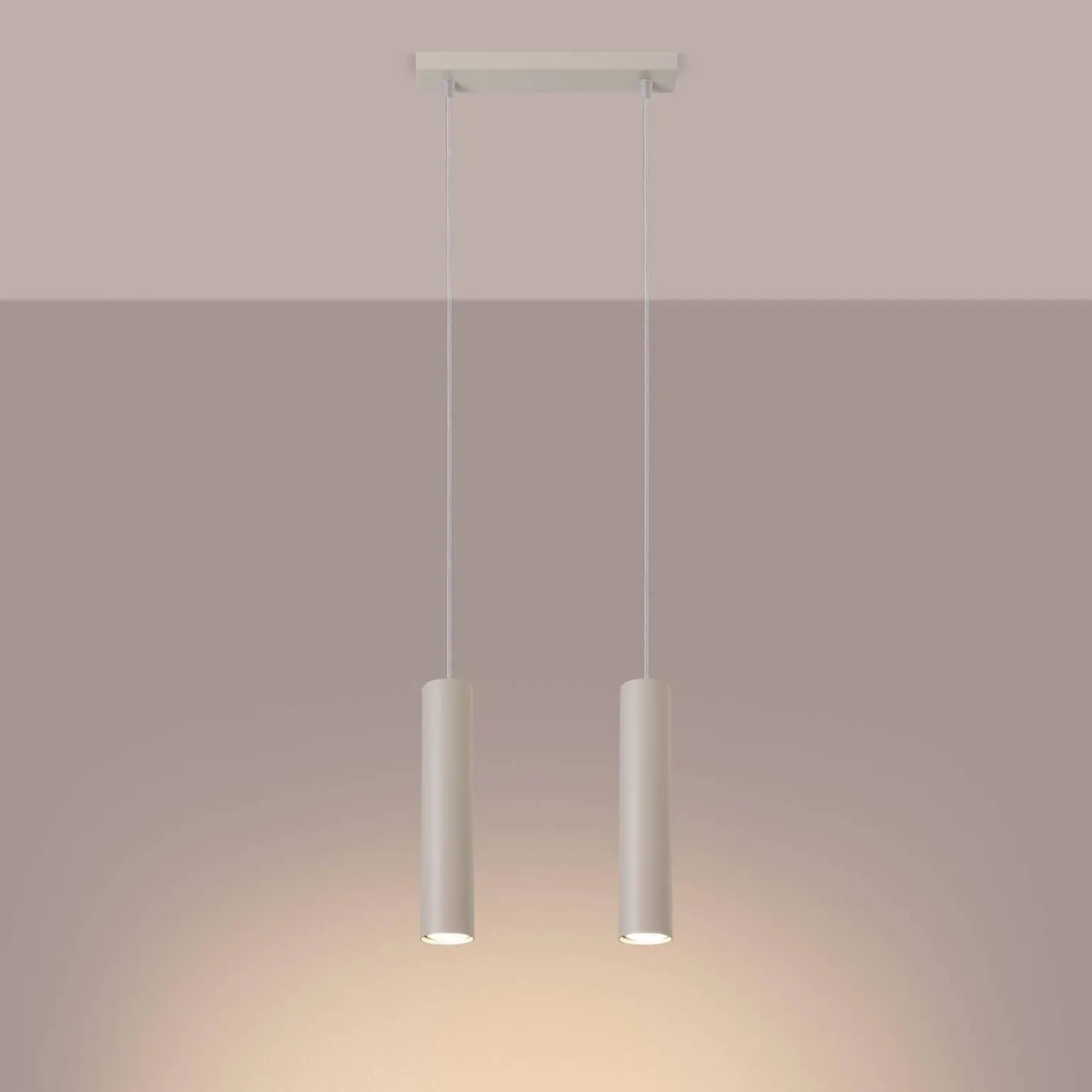 Lampa wisząca LAGOS 2 beżowa (SL.1480) - Sollux Lighting