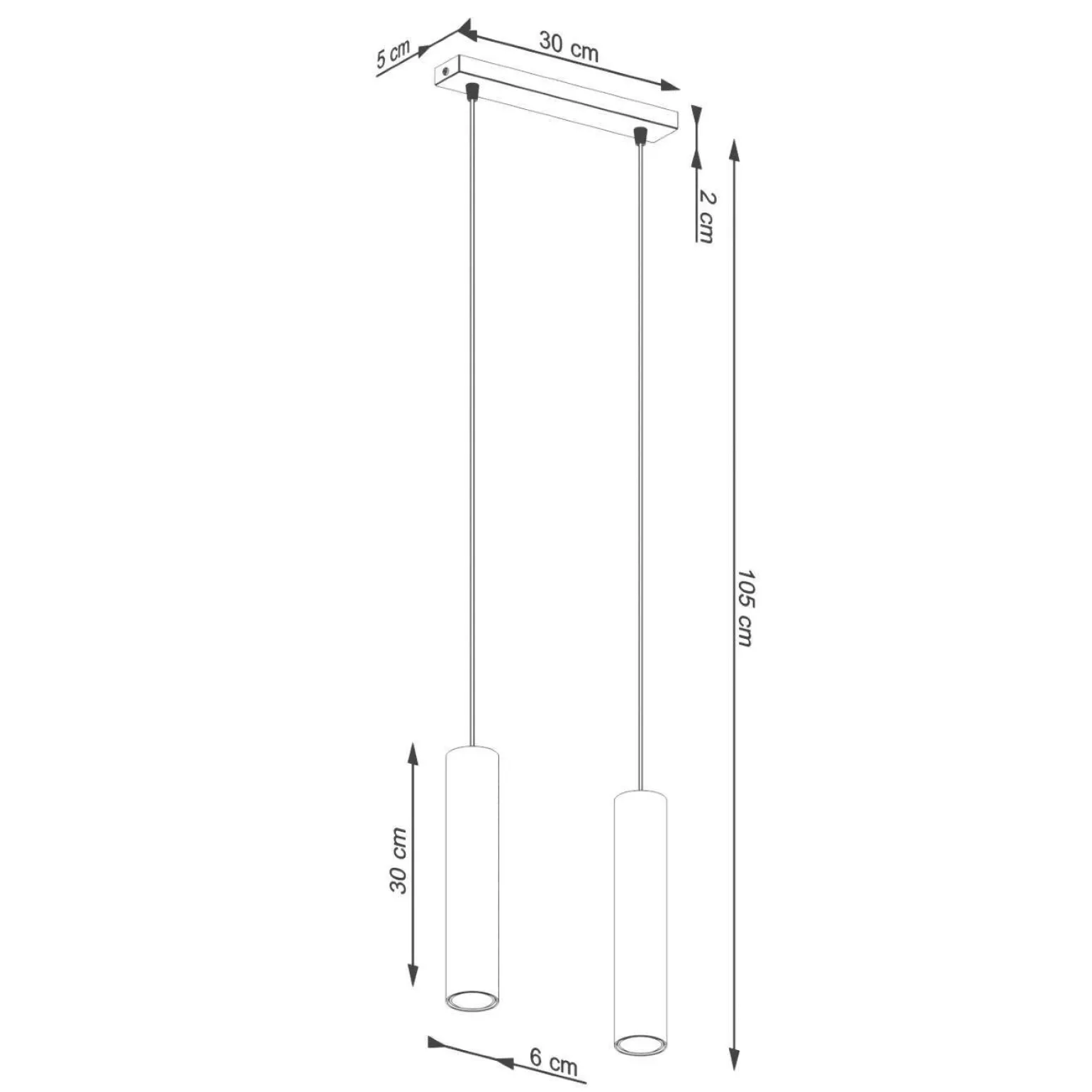 Lampa wisząca LAGOS 2 beżowa (SL.1480) - Sollux Lighting
