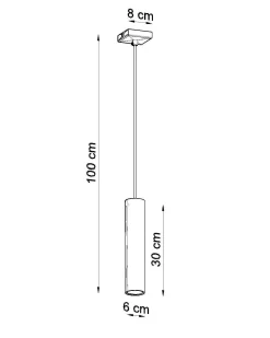 Lampa wisząca LAGOS 1 czarny (SL.0327) - Sollux