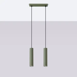 Lampa wisząca LAGOS 2 zielona oliwka (SL.1485) - Sollux Lighting