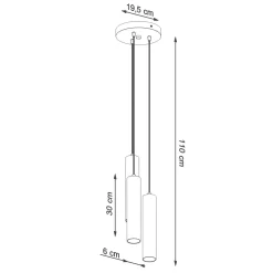 Lampa wisząca LAGOS 3P czarny (SL.1079) - Sollux