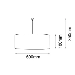 Lampa wisząca Lamego O Z - Jutowa (500 mm) (5188) - Shilo