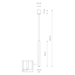Lampa wisząca LASER 49 cm (10453) - Nowodvorski