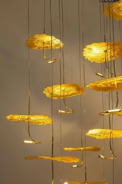 Lampa wisząca LEAFS DISC złota (MSE1501100168) - Moosee