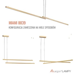 Lampa wisząca led podwójna regulowana, świecąca góra-dół MIAMI (8839) - Argon