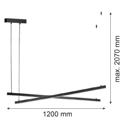 Lampa wisząca led podwójna regulowana, świecąca góra-dół MIAMI (8838) - Argon