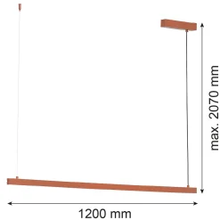 Lampa wisząca led pojedyczna, świecącą góra-dół MIAMI (8834) - Argon