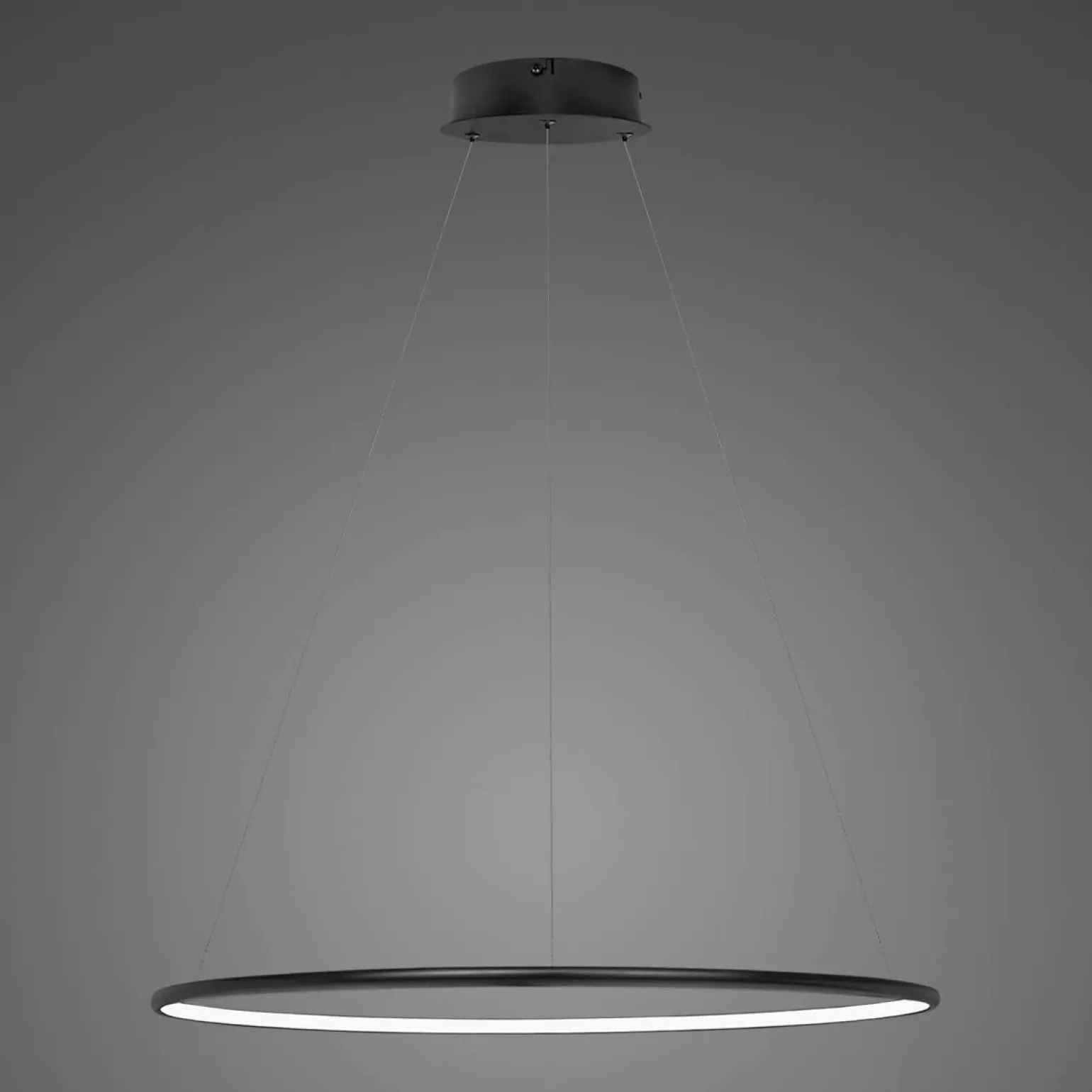 Lampa wisząca Ledowe Okręgi No.1 Φ60 cm in 3k 32W czarna Altavola Design (LA073/P_60_in_3k_32W_black) - ALTAVOLA DESIGN