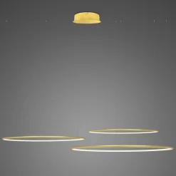 Lampa wisząca Ledowe Okręgi No.3 Φ80 cm in 4k złota Altavola Design (LA075/CO3_80_in_4k_gold) - ALTAVOLA DESIGN